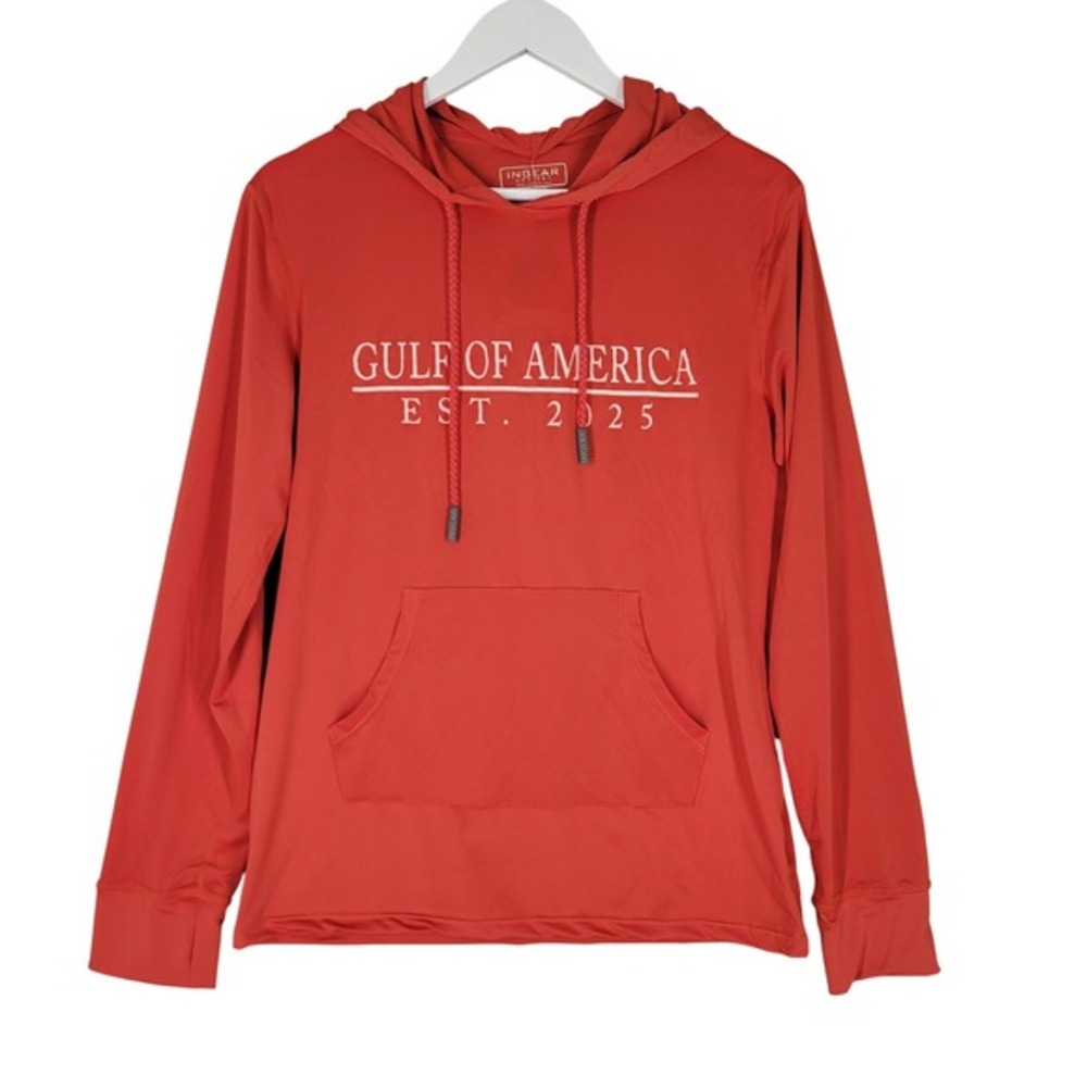 Ingear Sun Hoodie Shirt Mens‎ Small Orange NEW UPF 50+ Dry Fit Gulf Of America